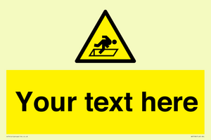 Custom Warning Hatch Sign